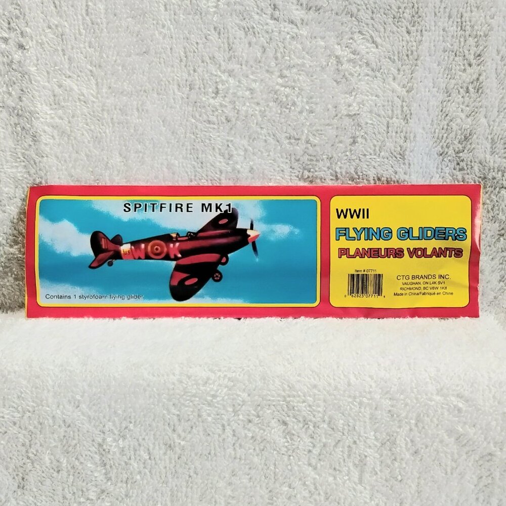 Sealed 5/$20 WWII Flying Spitfire MK1 Glider by CTG Brands Inc.!!